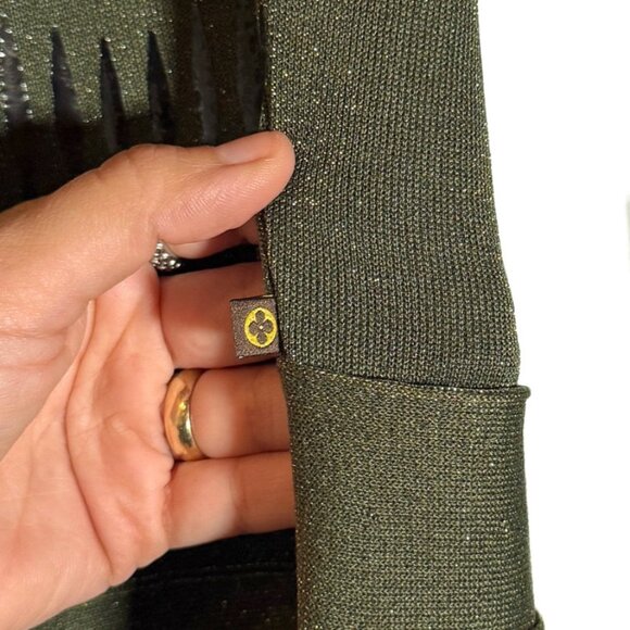 Louis Vuitton Resort 2016 Green Glitter Cut Out Sleeveless A-line Dress - Picture 5 of 10